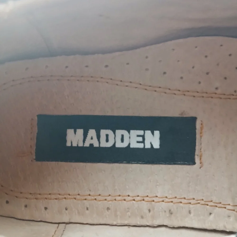 Madden M-ROYAL Slip On Loafers 10M Brown Square Toe Dress Shoes Business‎ Casual